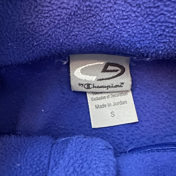 Champion Royal Blue Fleece Quarter Zip Pullover - Size Small - Picture 3 of 6